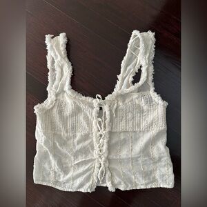Cottage core dream Zara lace detail tank top